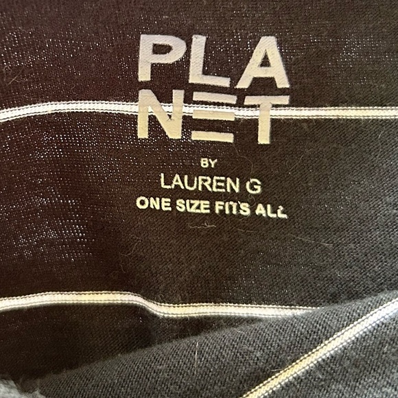 Planet Lauren G Striped Boxy Tee Long Sleeve One Size fits 4-14 - Picture 3 of 7